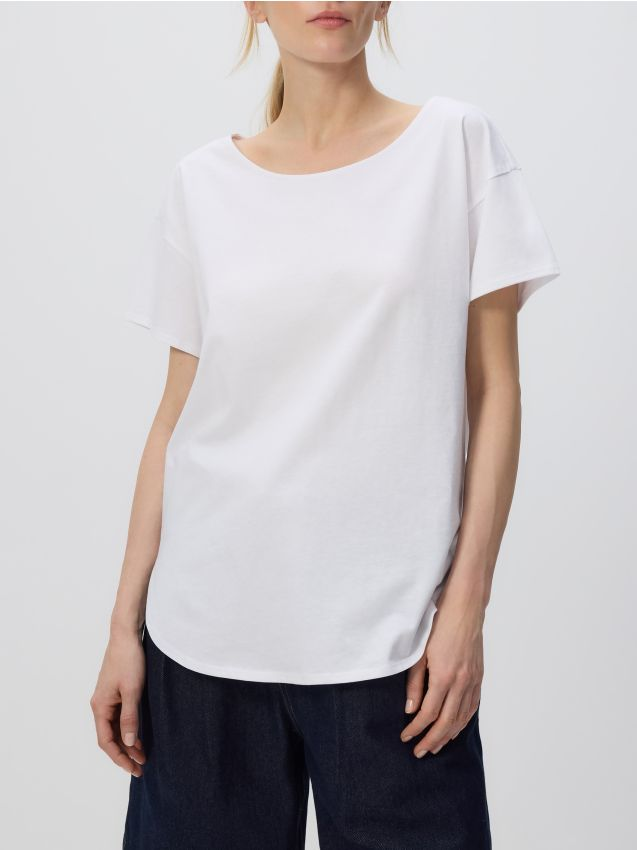 Reserved - Bawełniany t-shirt - biały