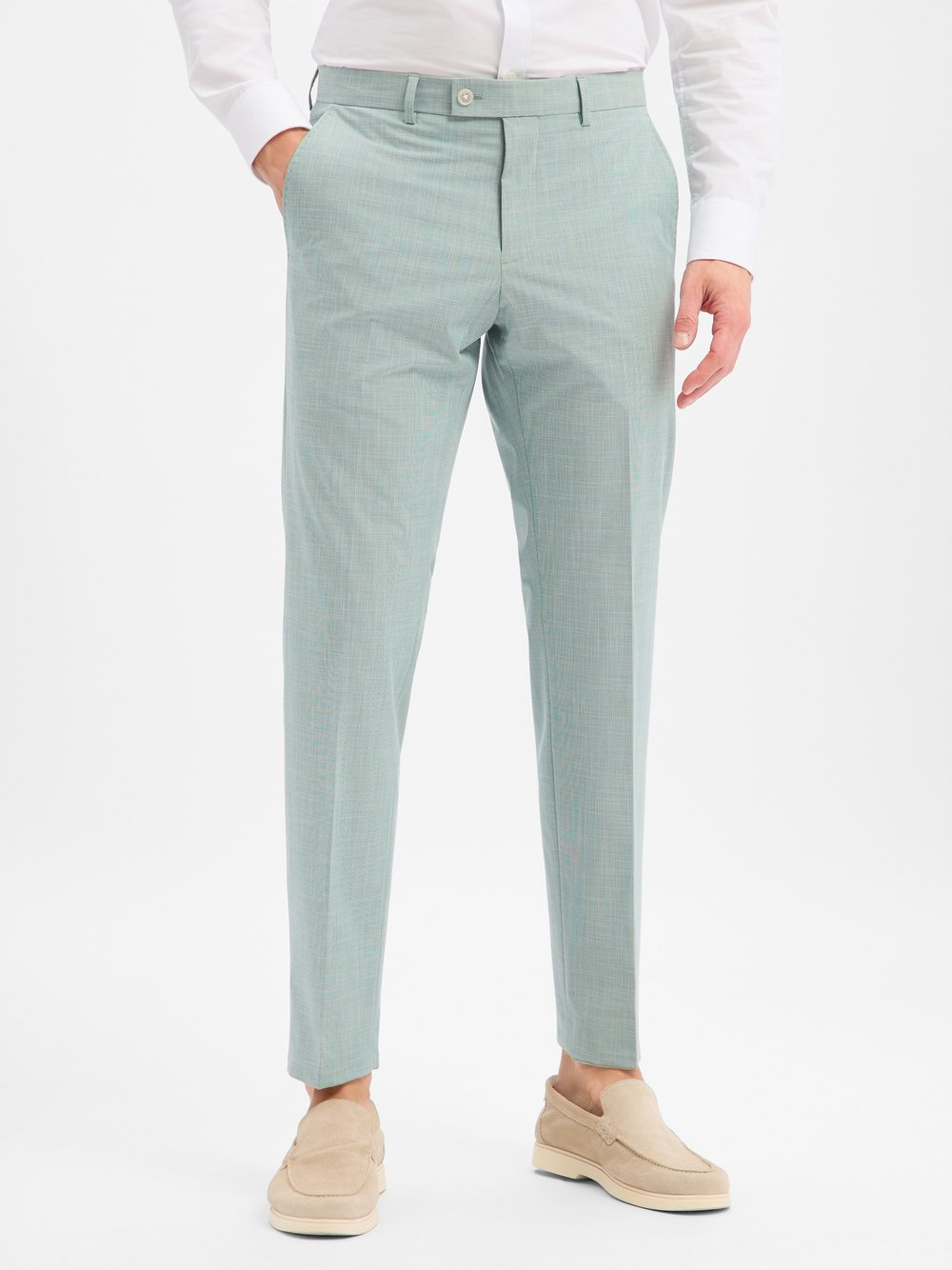 Finshley & Harding Spodnie - Mitch Mężczyźni Modern Fit zielony, 24