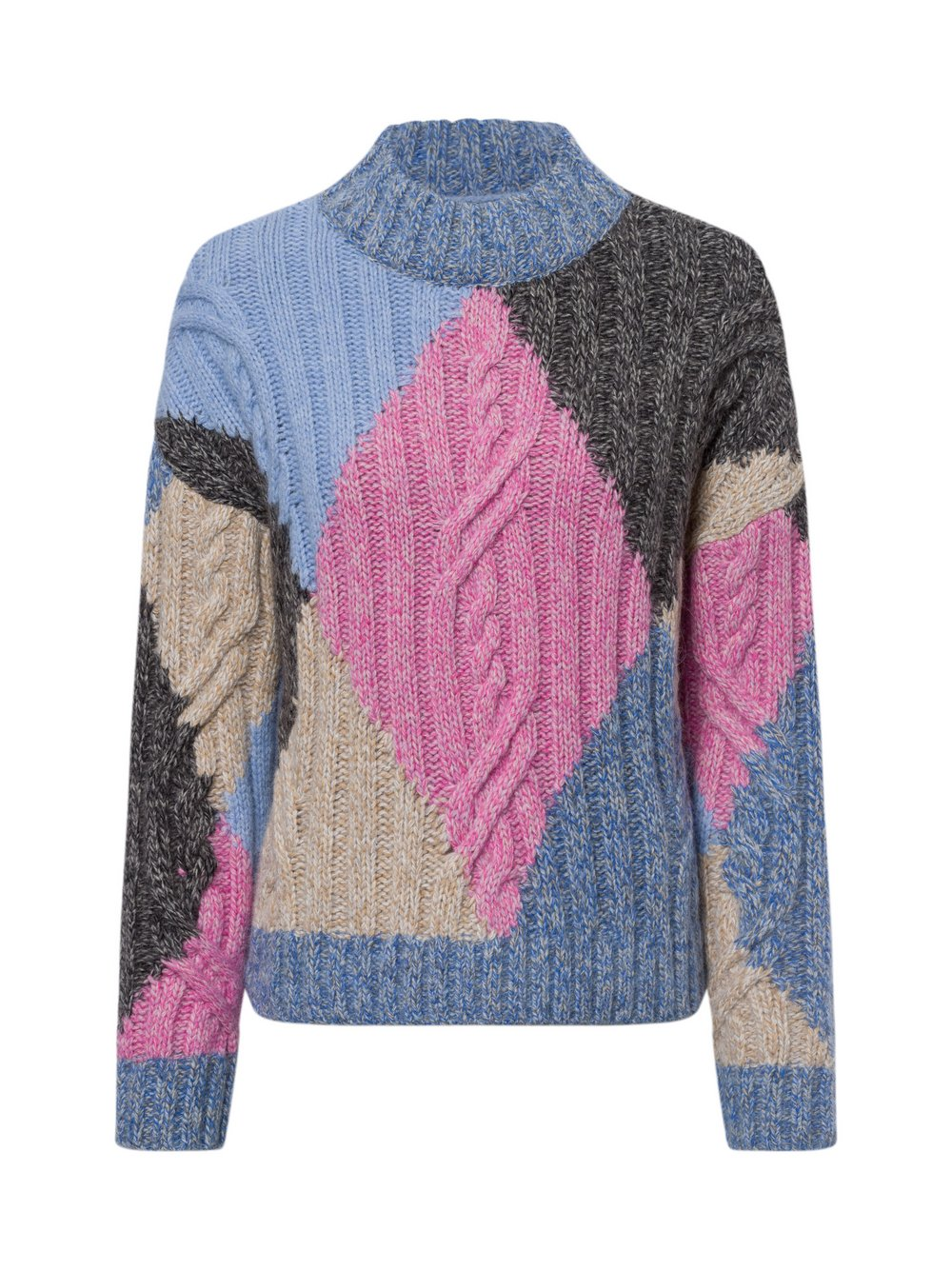 Marc O'Polo Denim Sweter damski z dzianiny z zawartością alpaki Kobiety Wełna niebieski, S