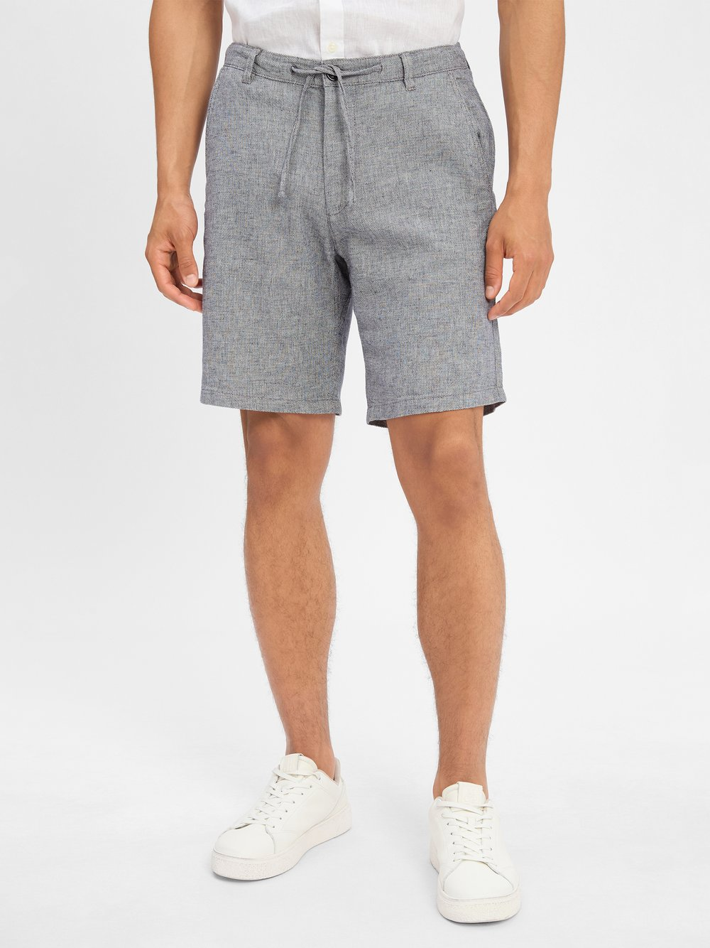 Selected Bermudy z zawartością lnu - SLMRegular-Brody Mężczyźni Bawełna beżowy, XL