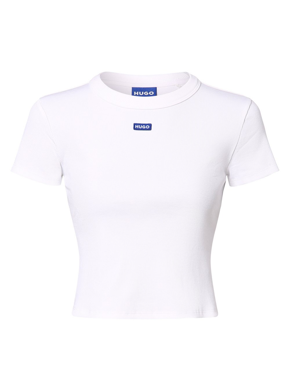 HUGO BLUE Koszulka damska - Baby Tee_B Kobiety Bawełna biały, XS