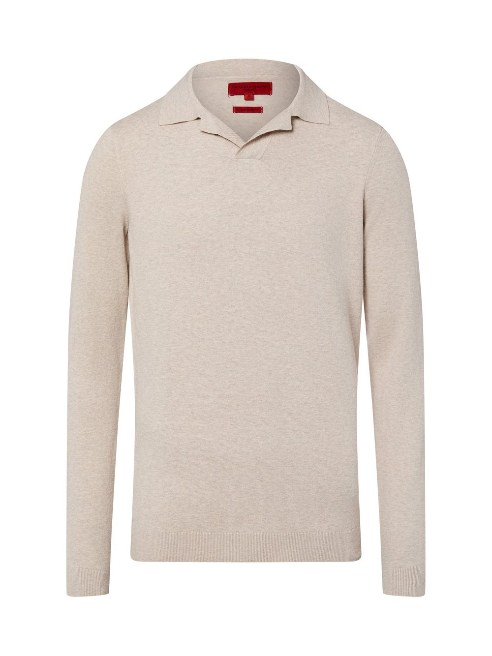 Finshley & Harding Męski sweter z dzianiny Mężczyźni Bawełna beżowy, XL