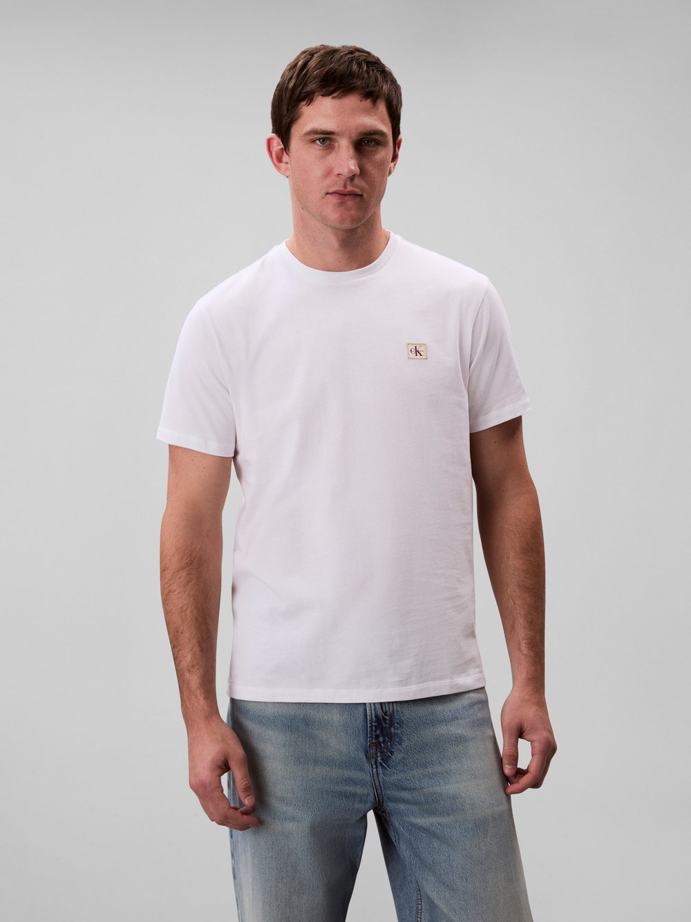 Calvin Klein Jeans Koszulka męska Mężczyźni Bawełna biały, S