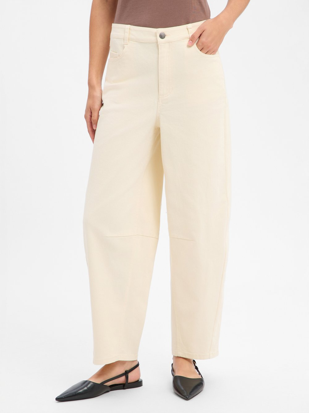 soyaconcept® Jeansy Barrel - Bess 4-c Kobiety Bawełna beżowy, 38