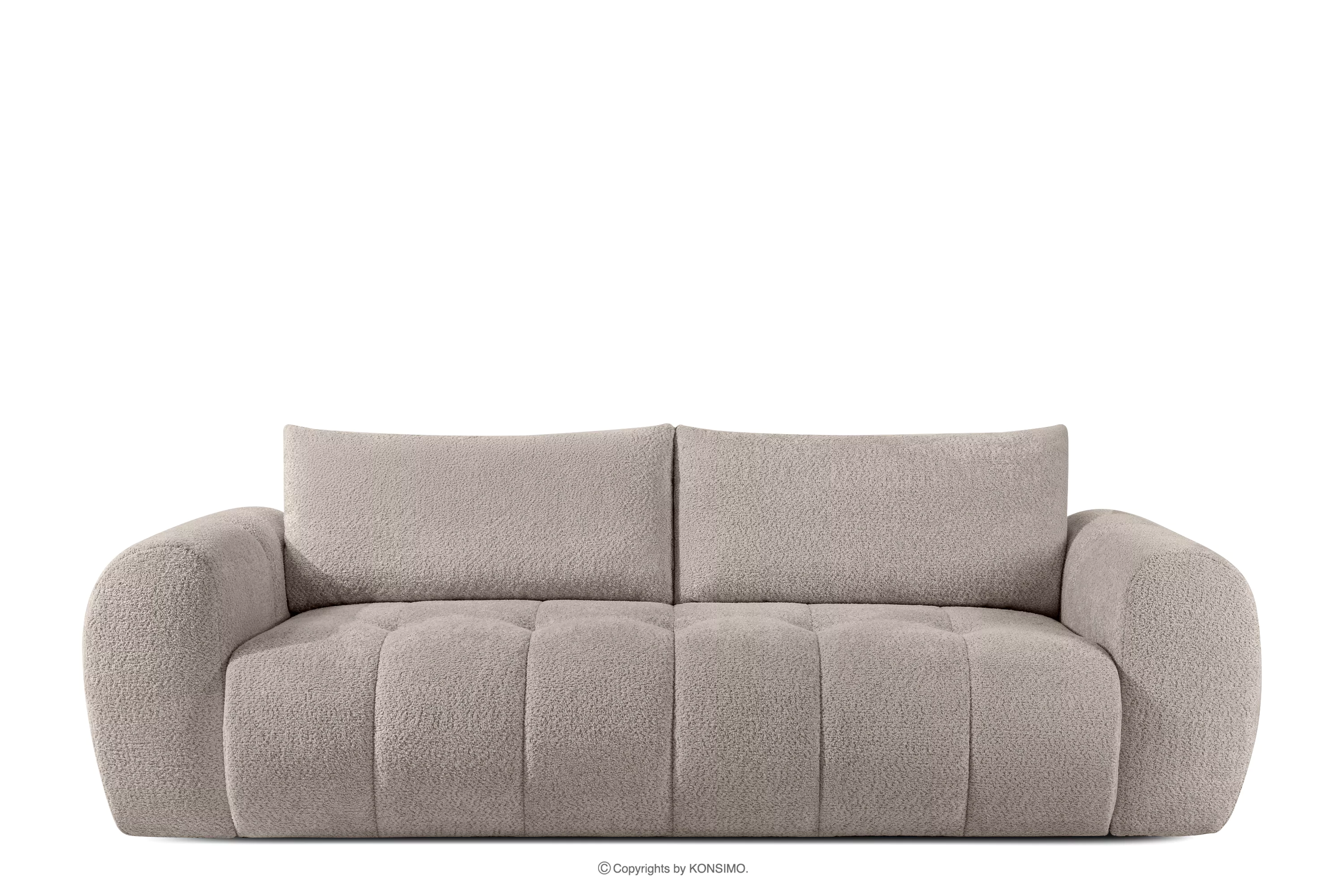 Sofa trzyosobowa w tkaninie boucle szary LIRA