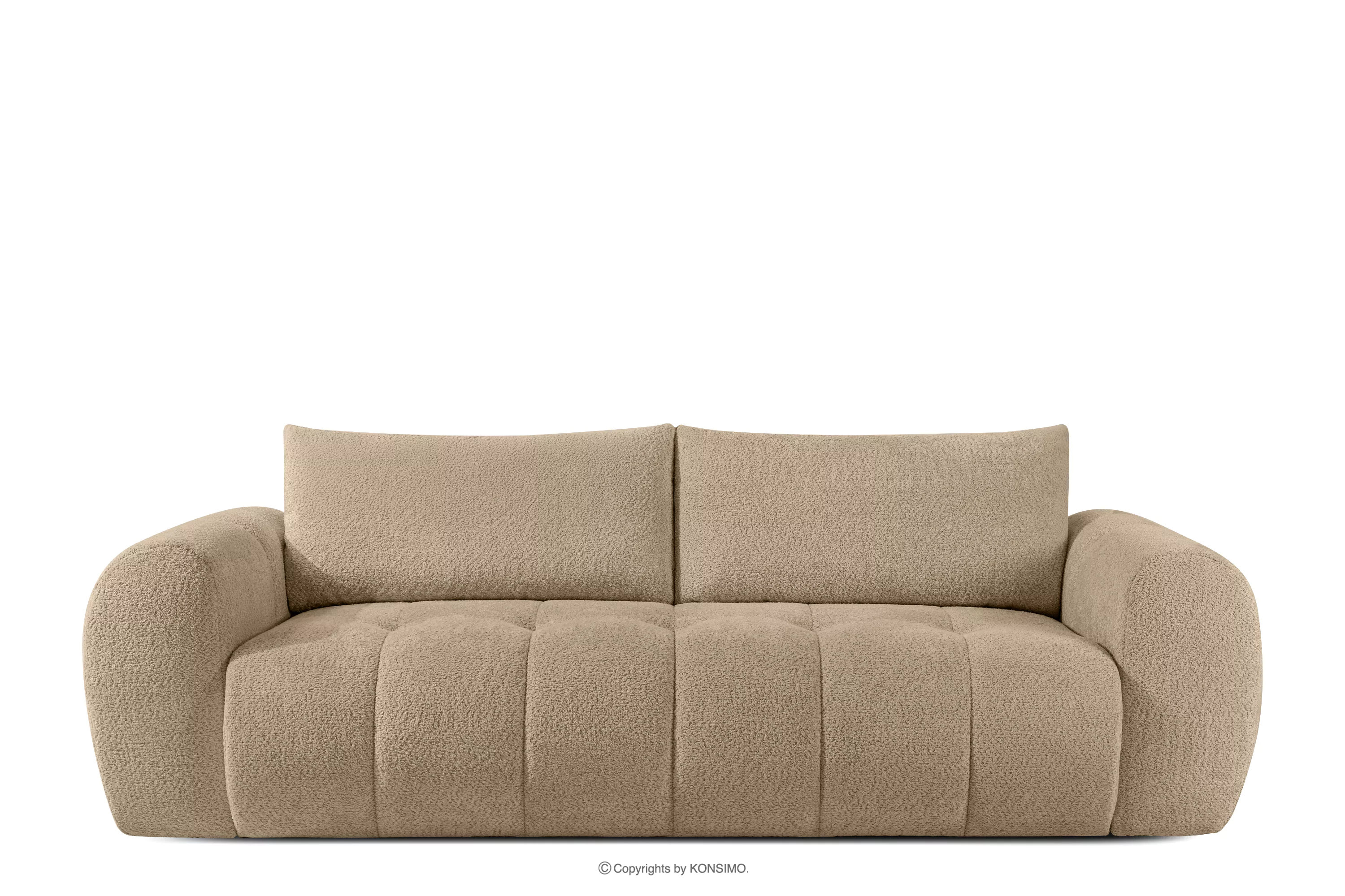 Sofa trzyosobowa w tkaninie boucle beżowy LIRA
