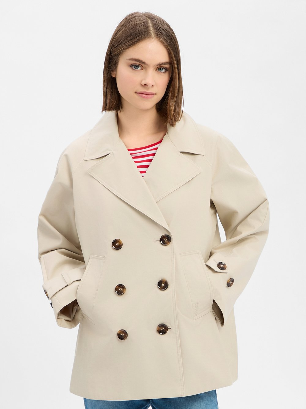 Barbour Kurtka damska - Maisy Showerproof Kobiety Bawełna beżowy, 42