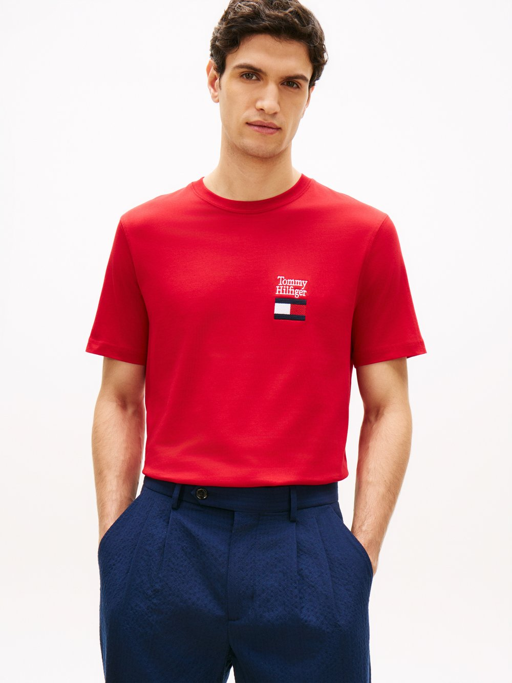 Tommy Hilfiger Koszulka męska Mężczyźni Bawełna czerwony, L