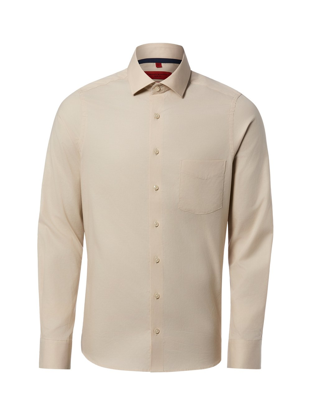 Finshley & Harding Męska koszula biznesowa Mężczyźni Slim Fit Bawełna beżowy, 45