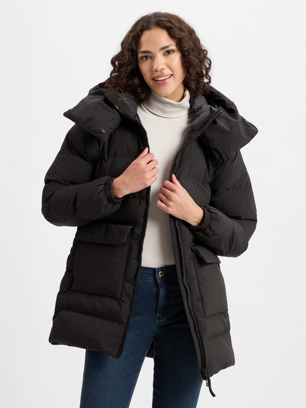 Helly Hansen Pikowany płaszcz damski - Ellie Puffy Parka Kobiety Sztuczne włókno czarny, L