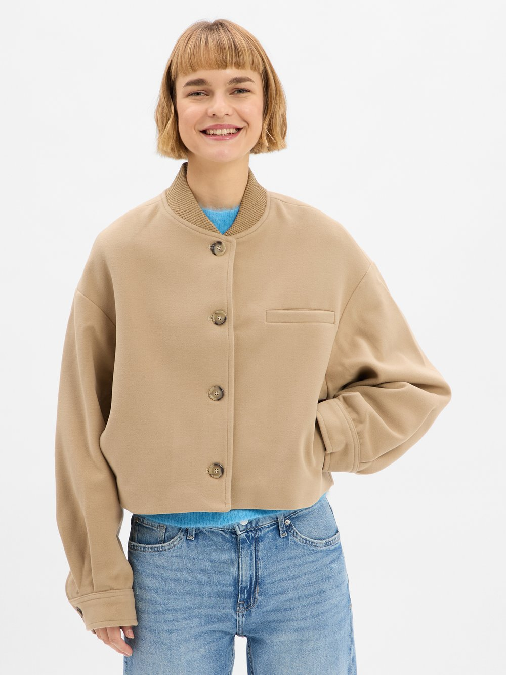 EDITED Bluza damska - Valja Kobiety Sztuczne włókno brązowy, 36