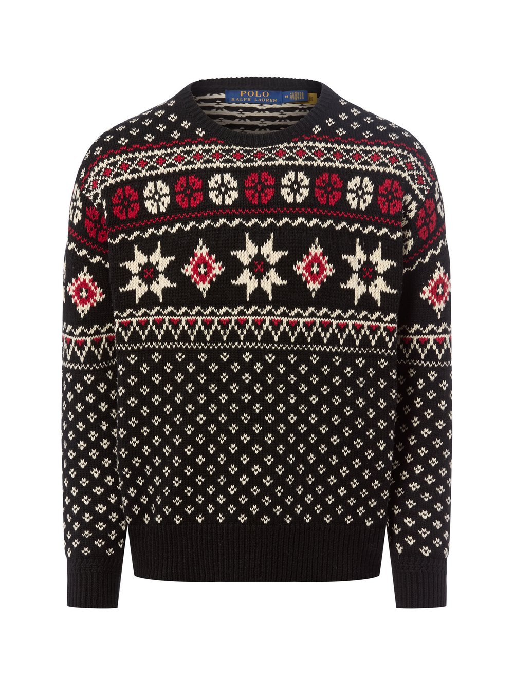 Polo Ralph Lauren Męski sweter z dzianiny z zawartością kaszmiru Mężczyźni Bawełna czerwony|czarny|biały, XL