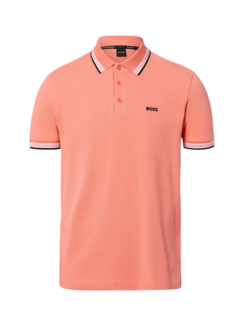 BOSS Green Męska koszulka polo - Paddy Mężczyźni Bawełna pomarańczowy, XXXL