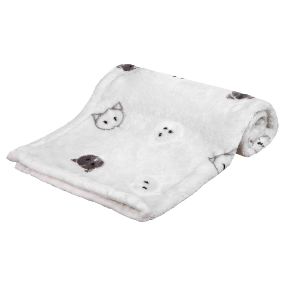 Trixie koc Mimi z miękkiego pluszu, jasnoszary - Koc: dł. 70 x szer. 50 cm miniaturka