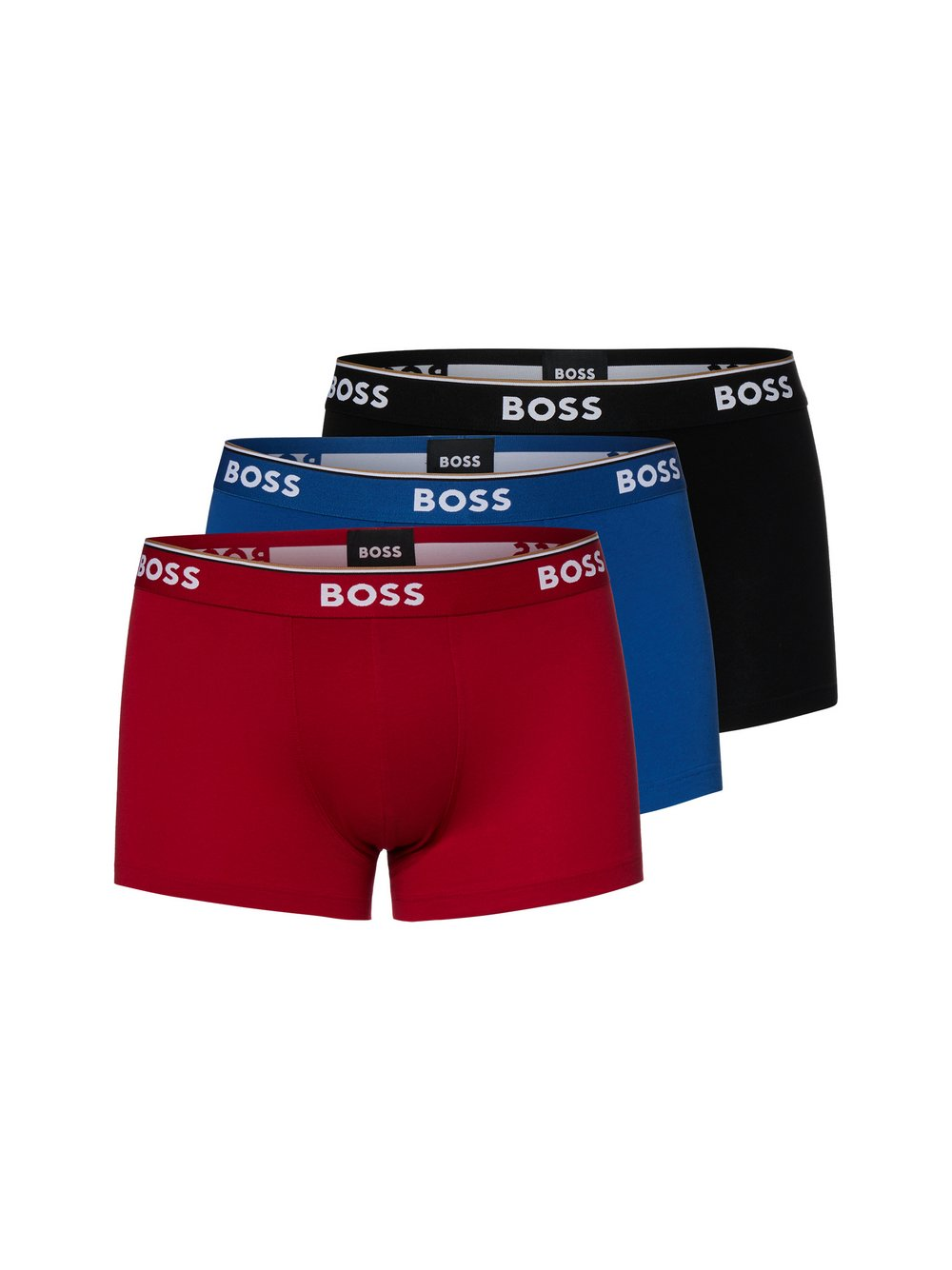 BOSS Bokserki w 3-paku Mężczyźni Bawełna niebieski|czerwony|czarny, M