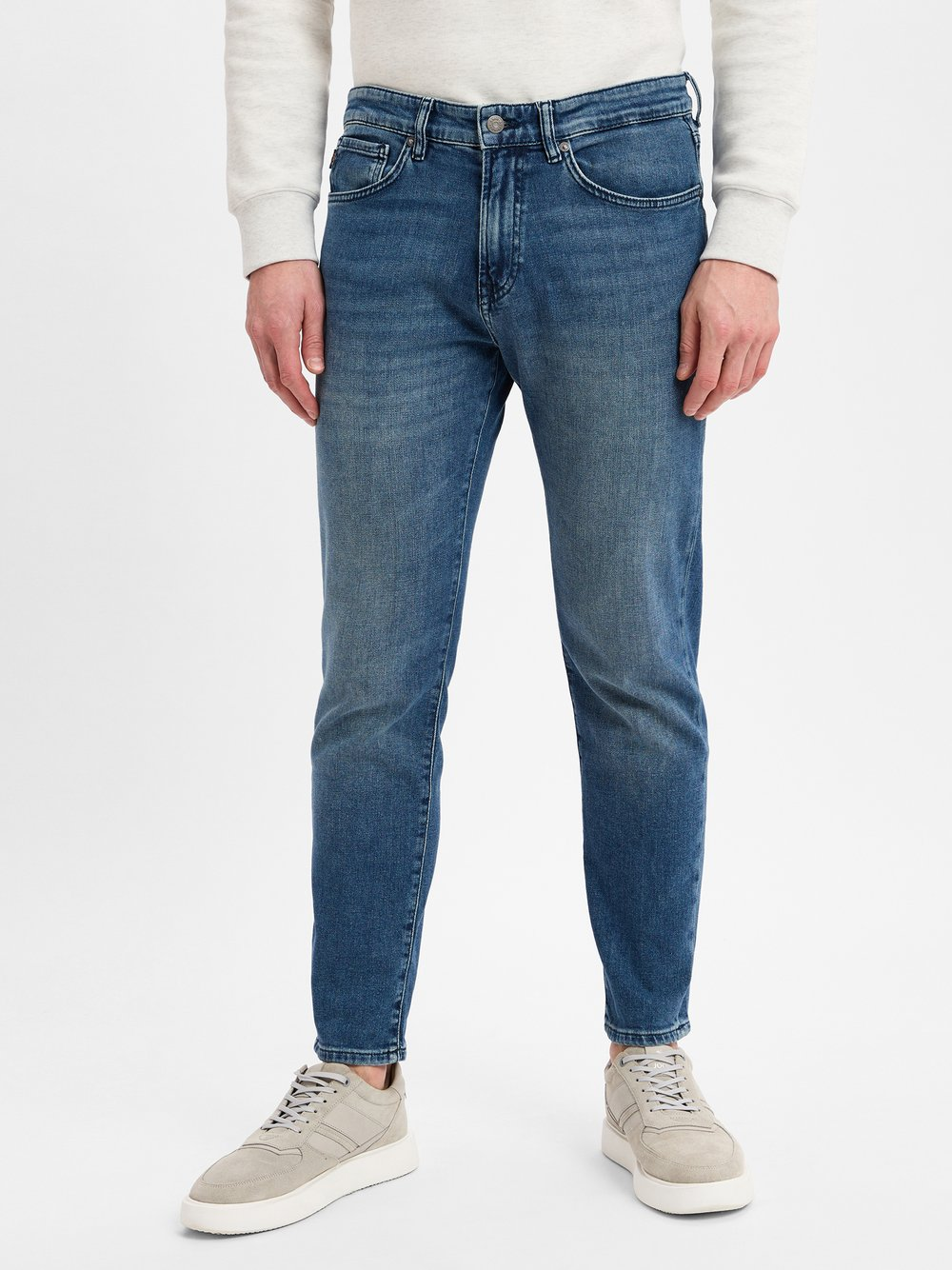 BOSS Orange Męskie jeansy slim taper - 732461 Mężczyźni Bawełna niebieski, 33-34