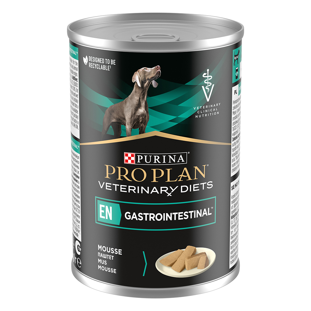 5% taniej! PURINA PRO PLAN Veterinary Diets Canine Mousse, różne rodzaje - EN Gastro, 2 x 400 g