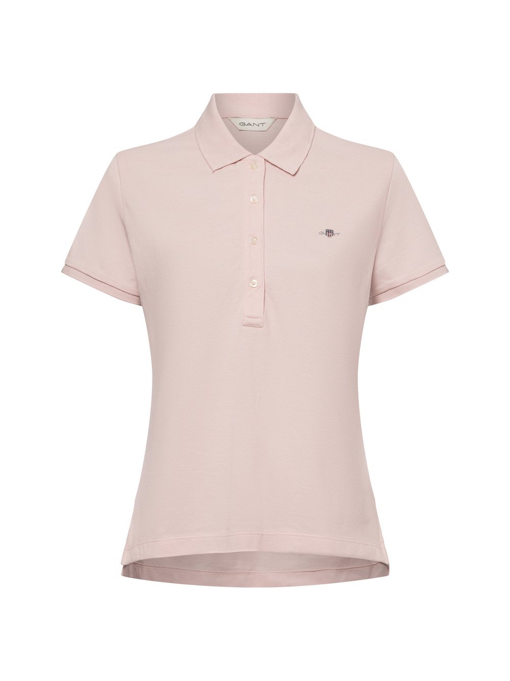 Gant Damska koszulka polo - SLIM SHEILD CAP SLEEVE Kobiety Bawełna różowy, M