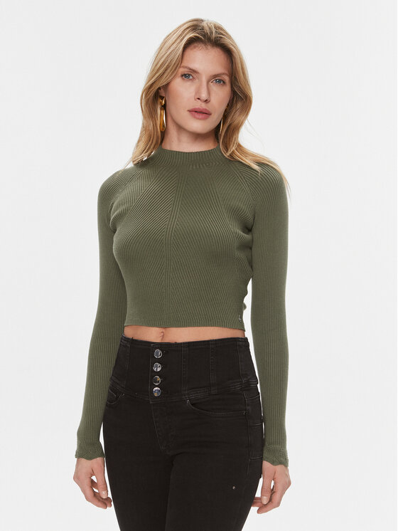 Guess Sweter Marie W4RR24 Z3C71 Zielony Regular Fit