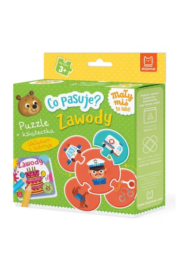 Co pasuje? Zawody. Puzzle + książeczka