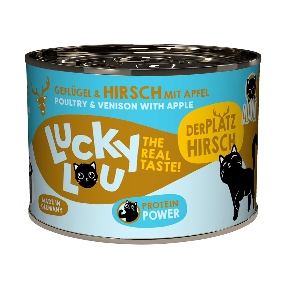 Korzystny pakiet Lucky Lou Adult, 24 x 200 g - Drób i jeleń