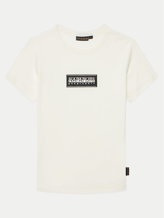 Napapijri T-Shirt Chamois NP0A4ILE D Biały Regular Fit