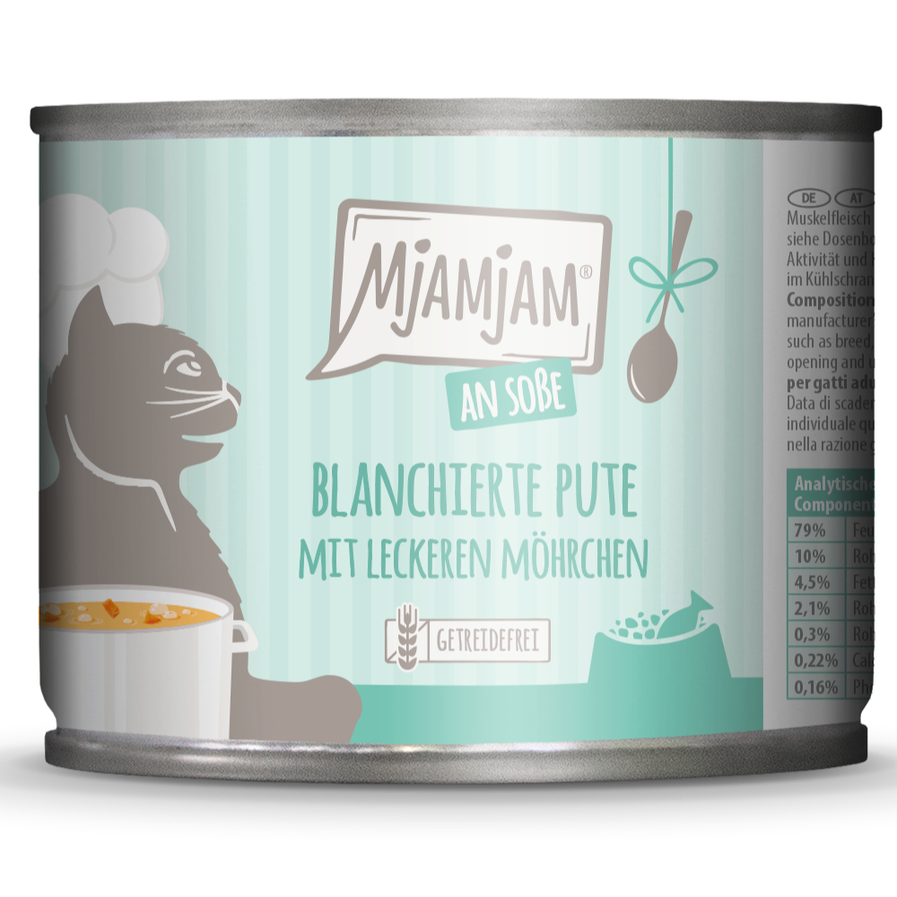 MjAMjAM w sosie, 6 x 185 g - Blanszowany indyk ze smaczną marchwią