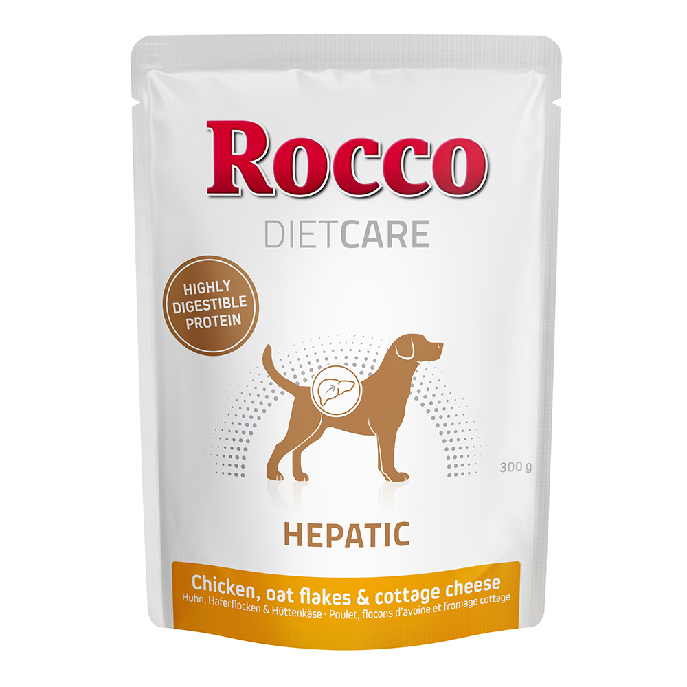 Rocco Diet Care Hepatic, kurczak z płatkami owsianymi i twarożkiem 300g - saszetka 12 x 300 g miniaturka