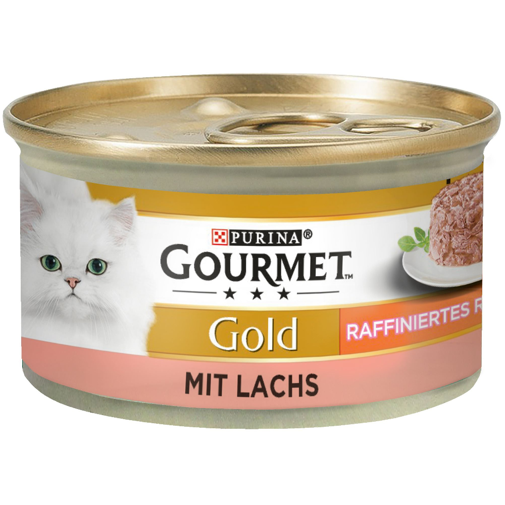Megapakiet Gourmet Gold Ragout, w sosie, 48 x 85 g - Pakiet mieszany (kurczak, tuńczyk, łosoś, wołowina)