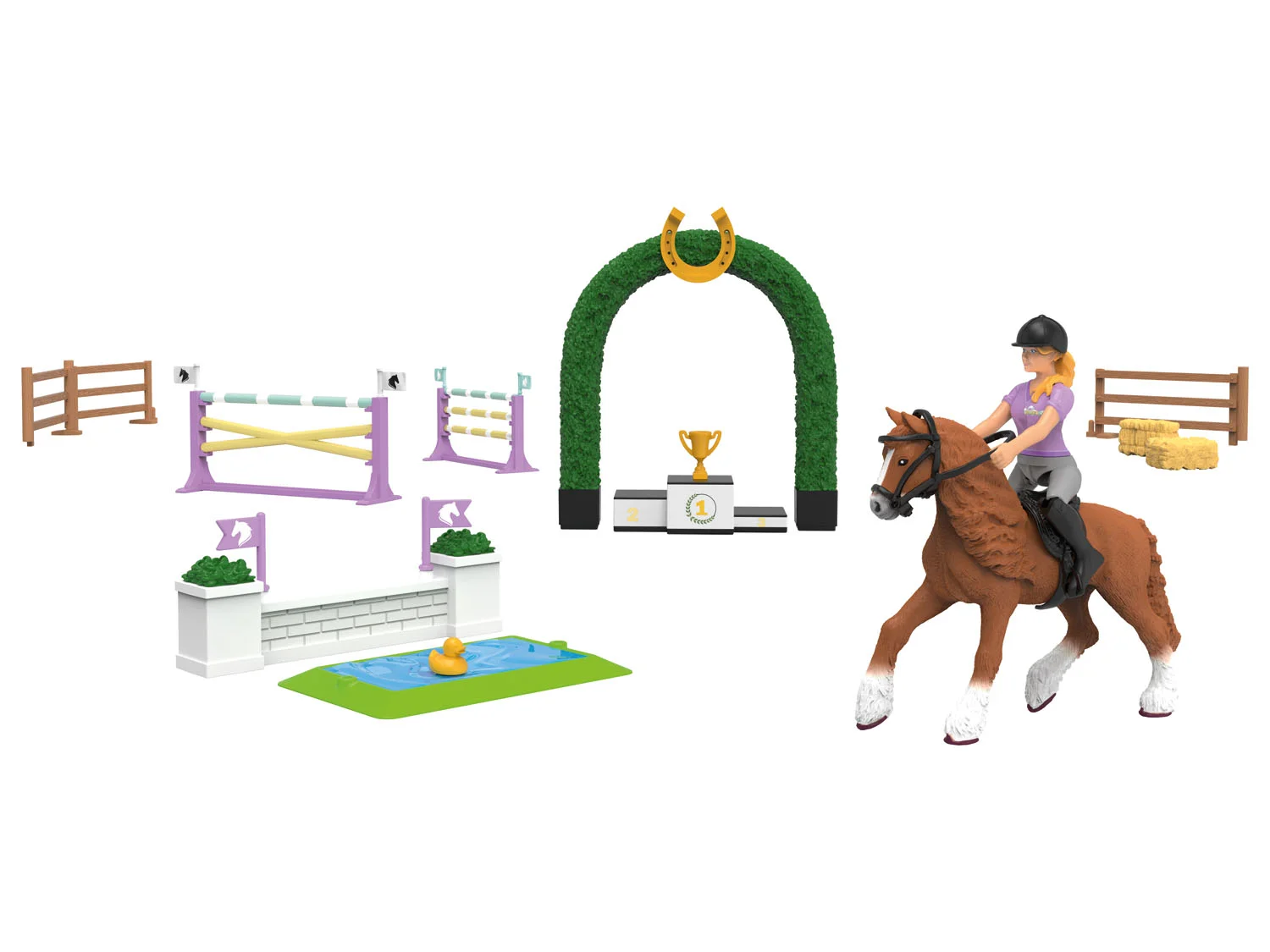Playtive Zestaw z figurkami Animal Adventures M, 1 szt. (Stadnina - turniej)