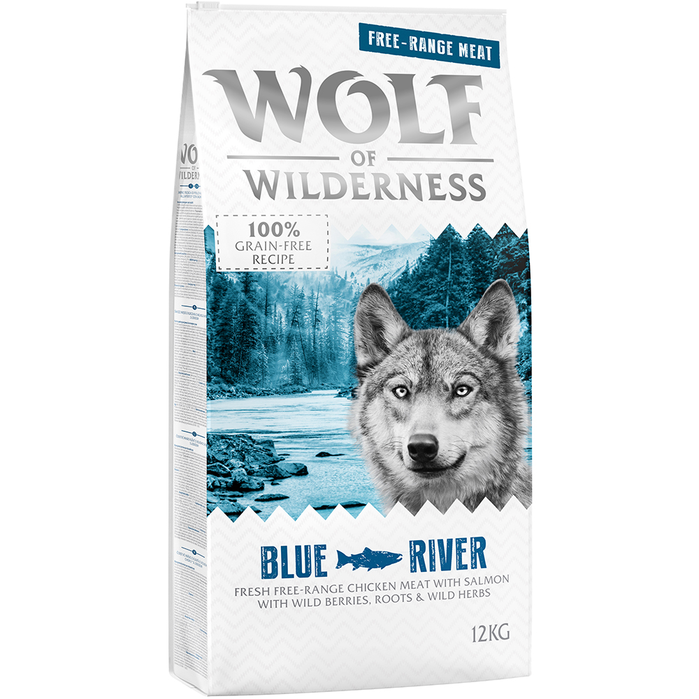Wolf of Wilderness Adult "Blue River" - łosoś i kurczak z wolnego wybiegu - 2 x 12 kg