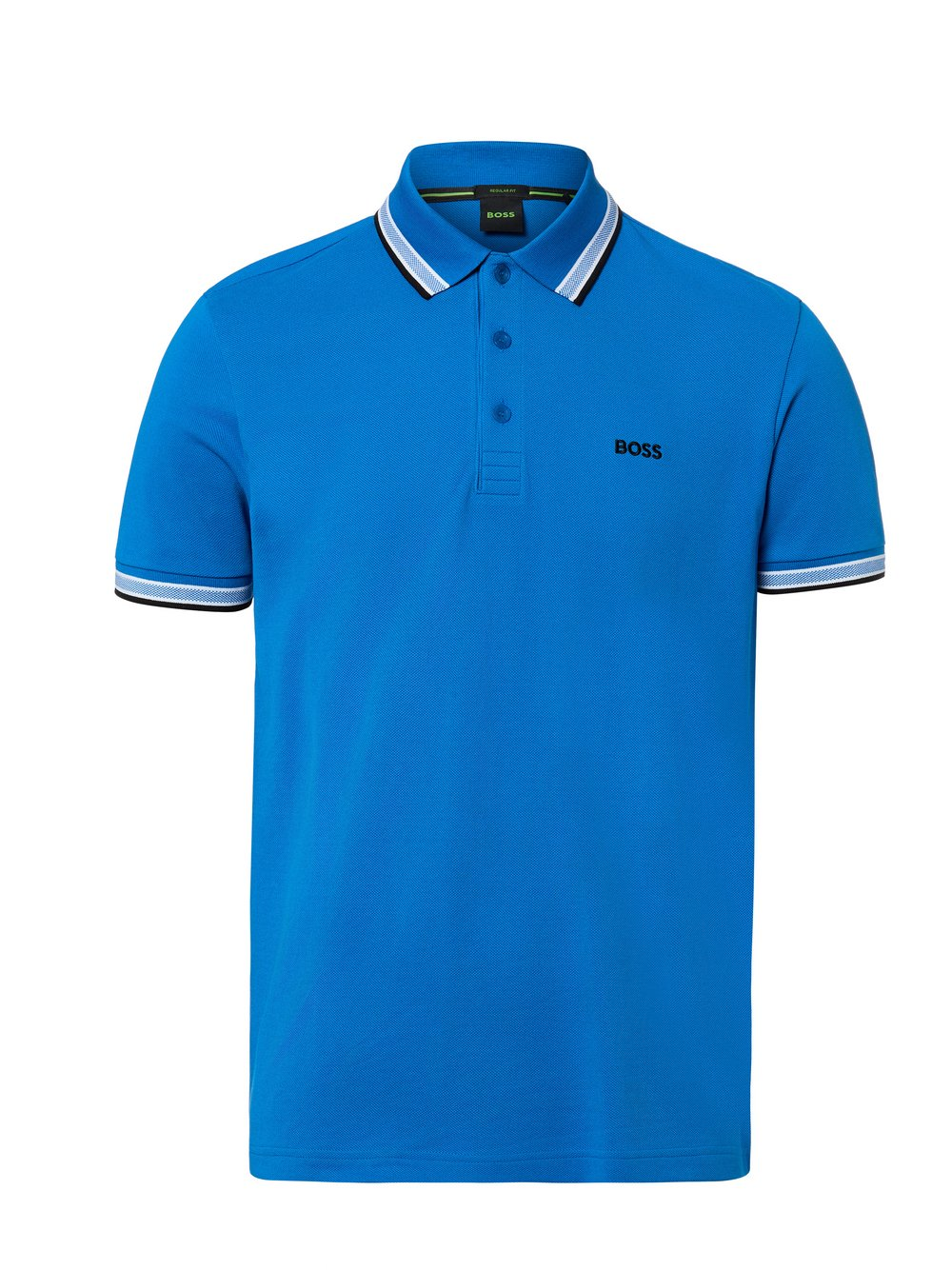 BOSS Green Męska koszulka polo - Paddy Mężczyźni Bawełna niebieski, L