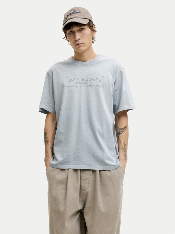 Jack & Jones T-Shirt Blucaleb 12293014 Błękitny Regular Fit