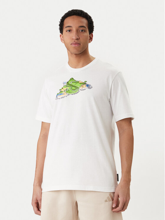 adidas T-Shirt Novelty Mini Graphic JZ5037 Biały Regular Fit