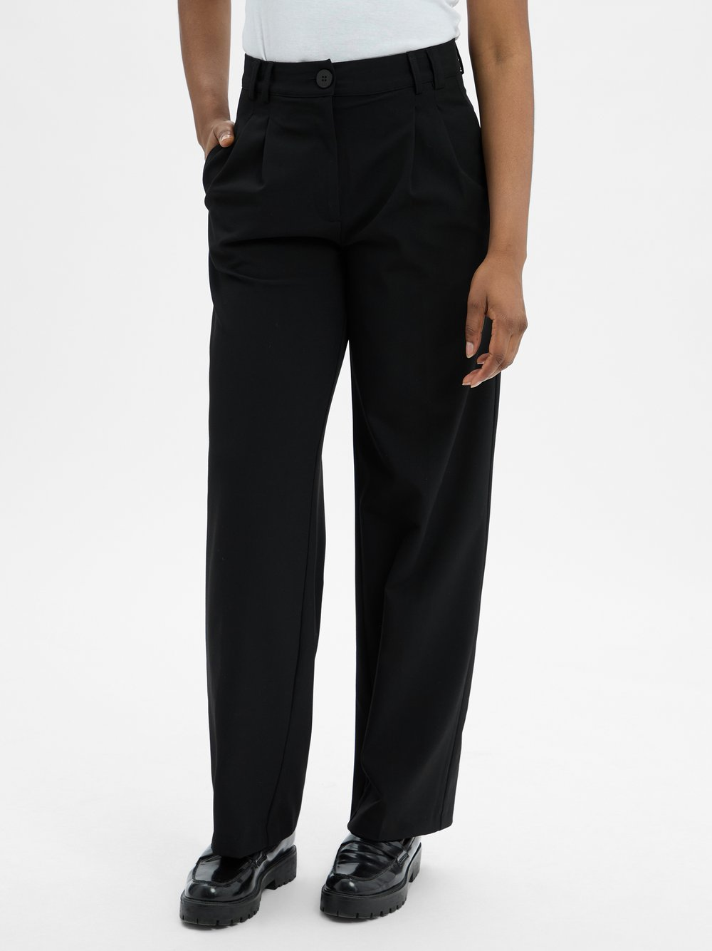 Marie Lund Spodnie Kobiety Sztuczne włókno czarny, 40