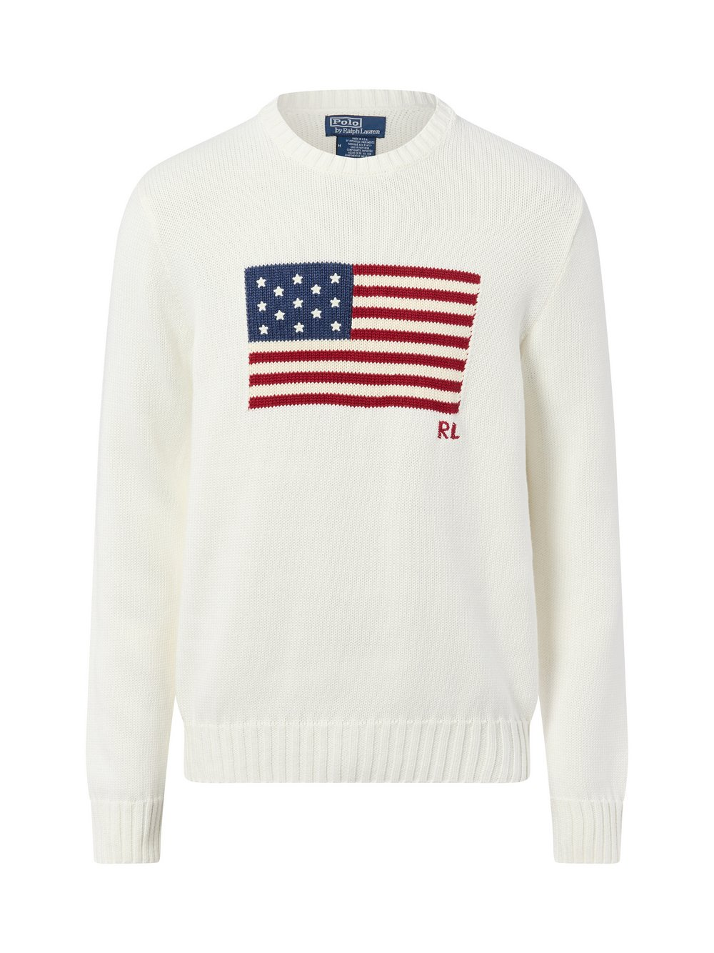 Polo Ralph Lauren Męski sweter z dzianiny Mężczyźni Bawełna biały, M