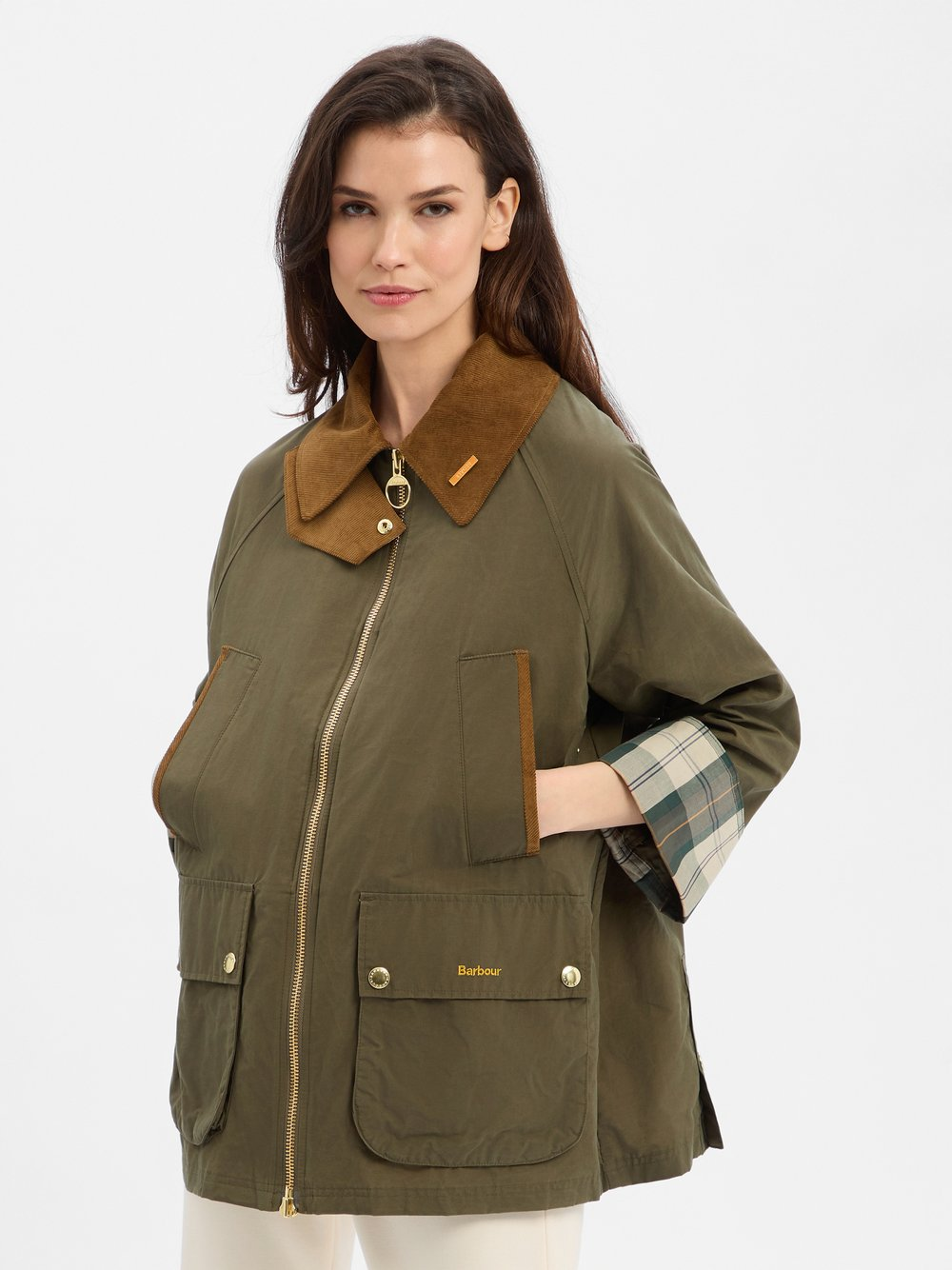 Barbour Damska kurtka przejściowa - Icons Bedale Kobiety zielony, 36