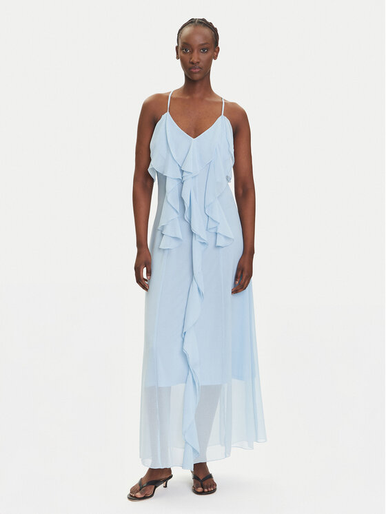 Vero Moda Sukienka wieczorowa Camille 10336405 Błękitny Regular Fit miniaturka