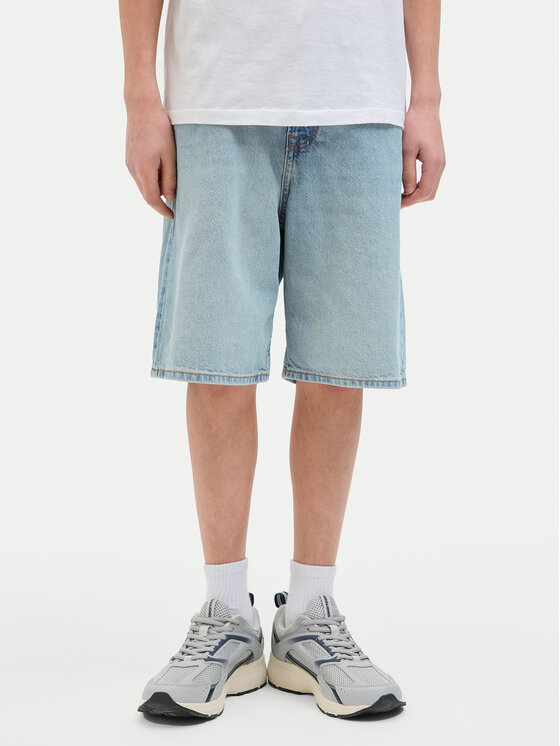 Jack & Jones Junior Szorty jeansowe Alex 12274997 Niebieski Baggy Fit
