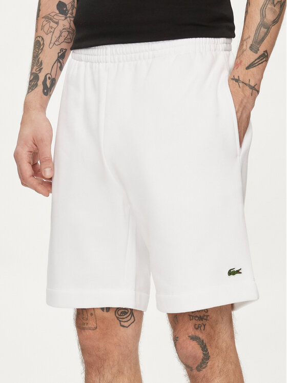 Lacoste Szorty sportowe GH9627 Biały Regular Fit