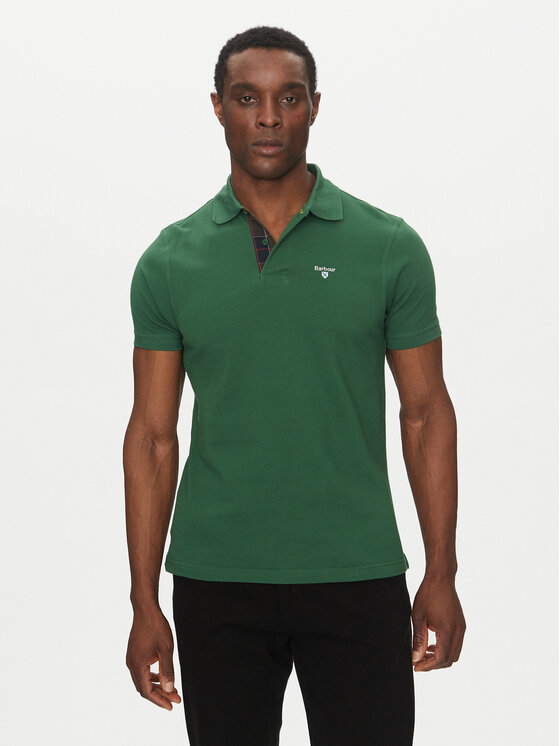 Barbour Polo Tartan MML0012OL72 Zielony Regular Fit