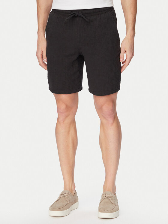 Jack & Jones Szorty materiałowe Jaiden 12274758 Czarny Relaxed Fit