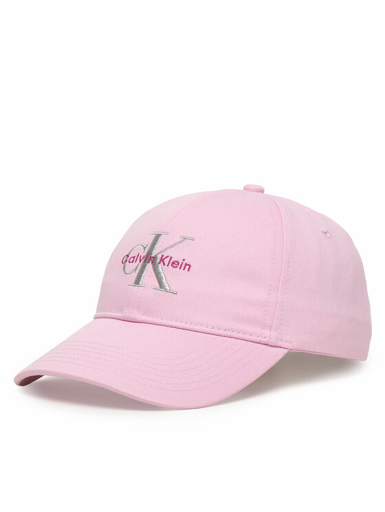 Calvin Klein Czapka z daszkiem Monologo Embroidery Baseball Hat LV04K5026G Różowy