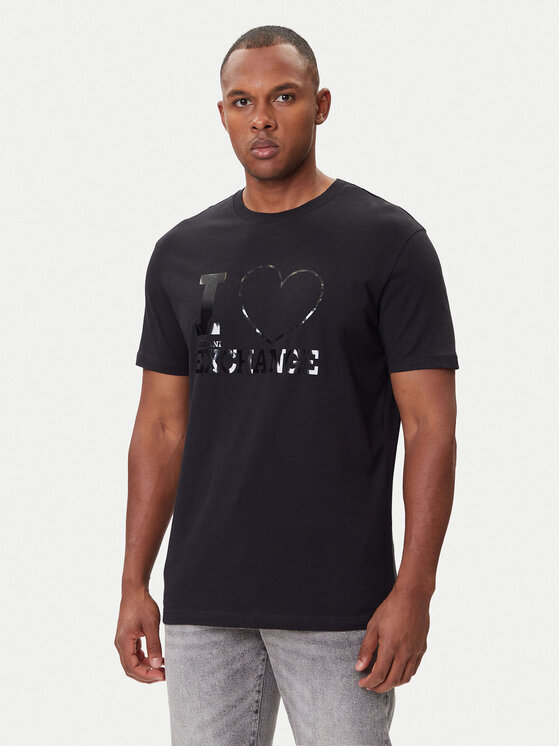 Armani Exchange T-Shirt XM001413 AF16432 MC314 Czarny Regular Fit
