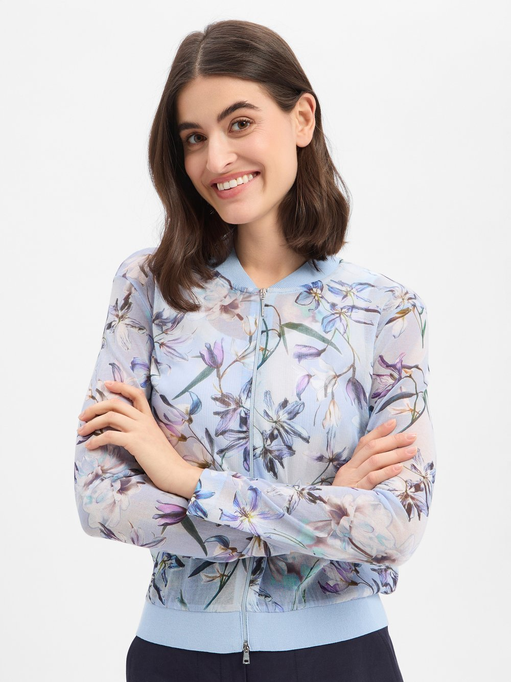 Marc Cain Bluza damska Kobiety niebieski|wielokolorowy, 40
