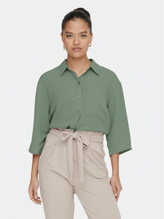 JDY Koszula Divya 15271186 Zielony Regular Fit miniaturka