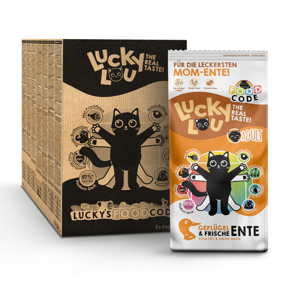Lucky Lou Adult, drób i kaczka - 2 x 9 kg