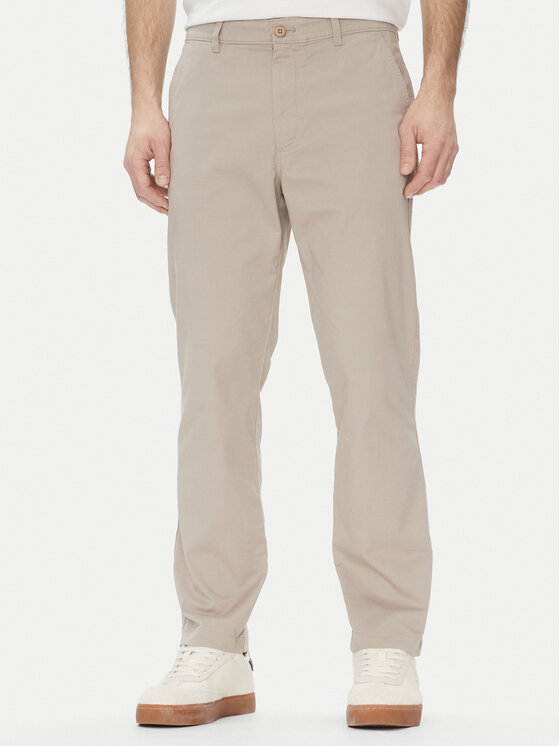 Calvin Klein Jeans Chinosy LV040EM628 Beżowy Slim Fit
