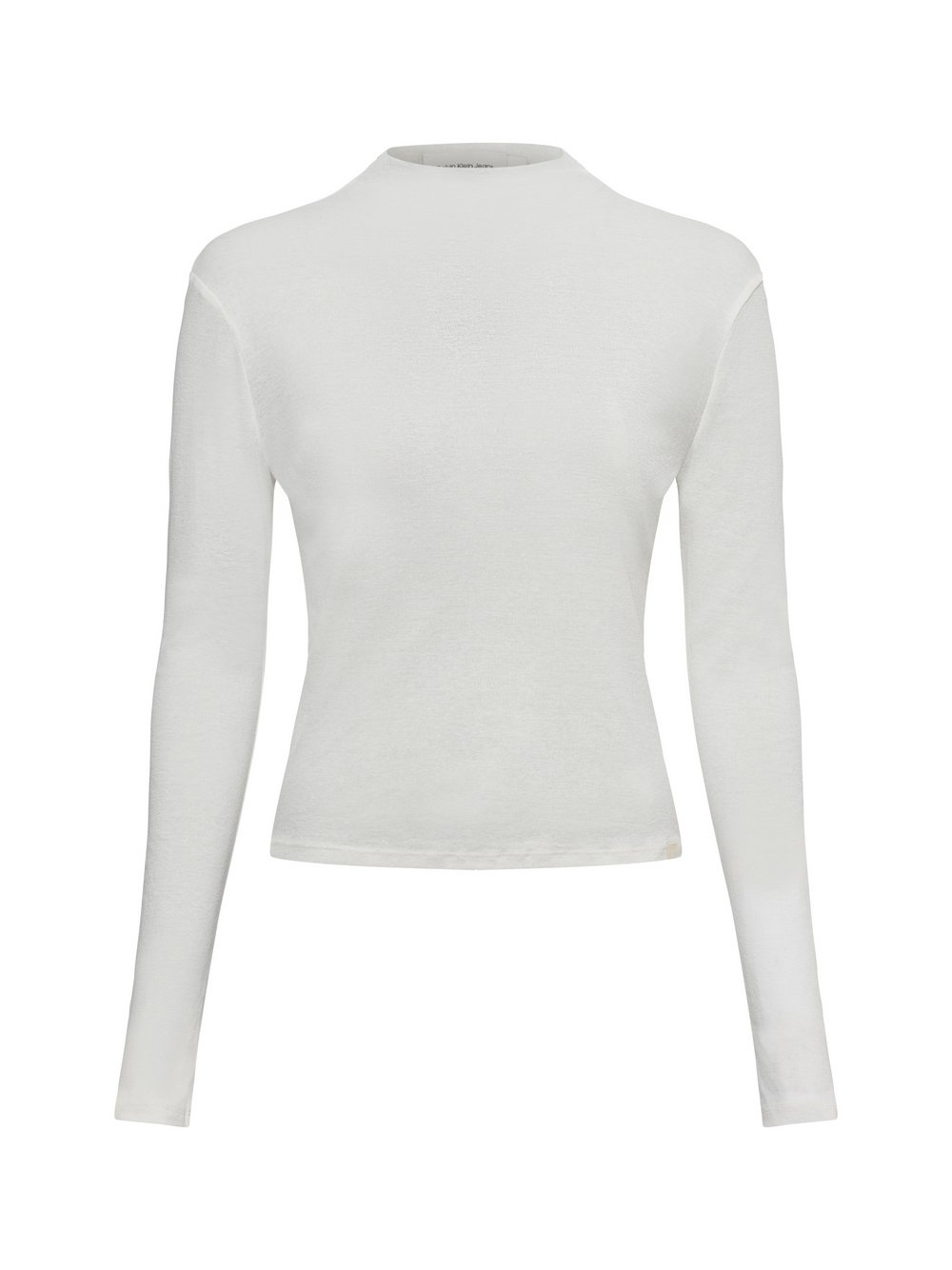 Calvin Klein Jeans Damska koszulka z długim rękawem Kobiety Bawełna biały, M