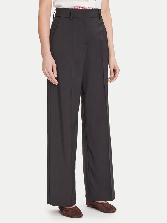 Weekend Max Mara Spodnie materiałowe Visivo 2525136031 Czarny Regular Fit
